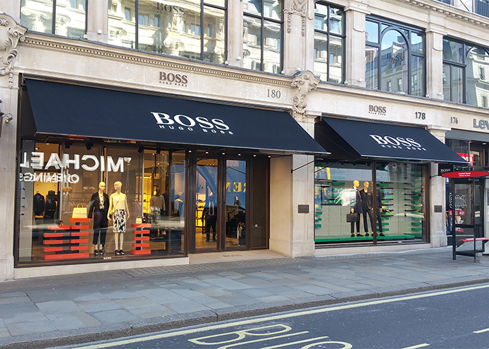Victorian Awning® for Hugo Boss flagship store, Regent Street